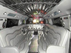 White Hummer Interior in (Prom Car Hire)